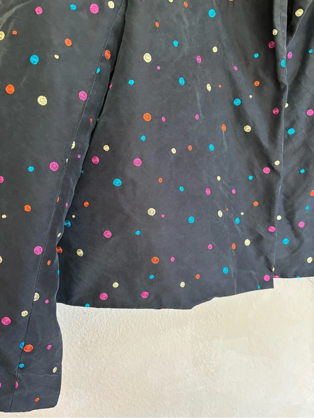 Vintage Silkland 100% silk polka dot jacket